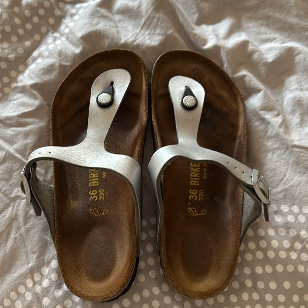 Birkenstock Gizeh Black Thong Sandals Comfortable Footbed size 36